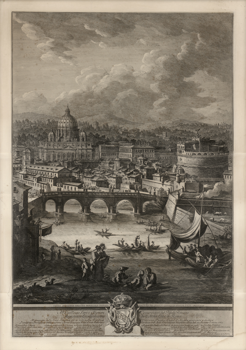 Lot 5705, Auction 126, Vasi, Giuseppe, Blick auf die Engelsbrücke mit der Engelsburg