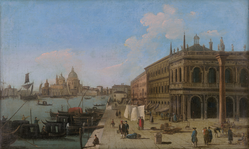 Lot 6034, Auction 126, Bison, Giuseppe Bernardino, Blick von der Piazzetta auf den Canale Grande und Santa Maria della Salute