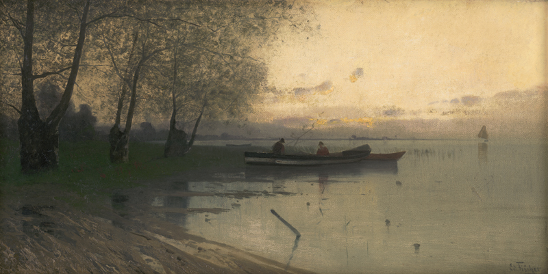 Lot 6121, Auction 126, Fischer, Eduard, Abendstimmung am Chiemsee