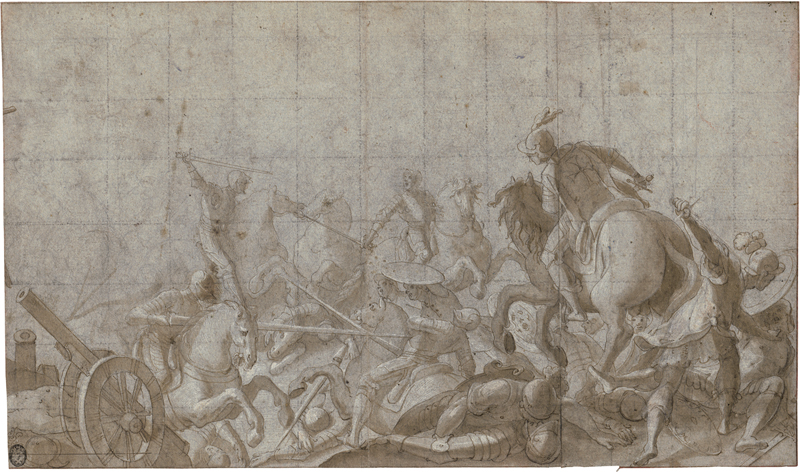 Lot 6515, Auction  126, Italienisch, spätes 16. Jh. Reiterschlacht