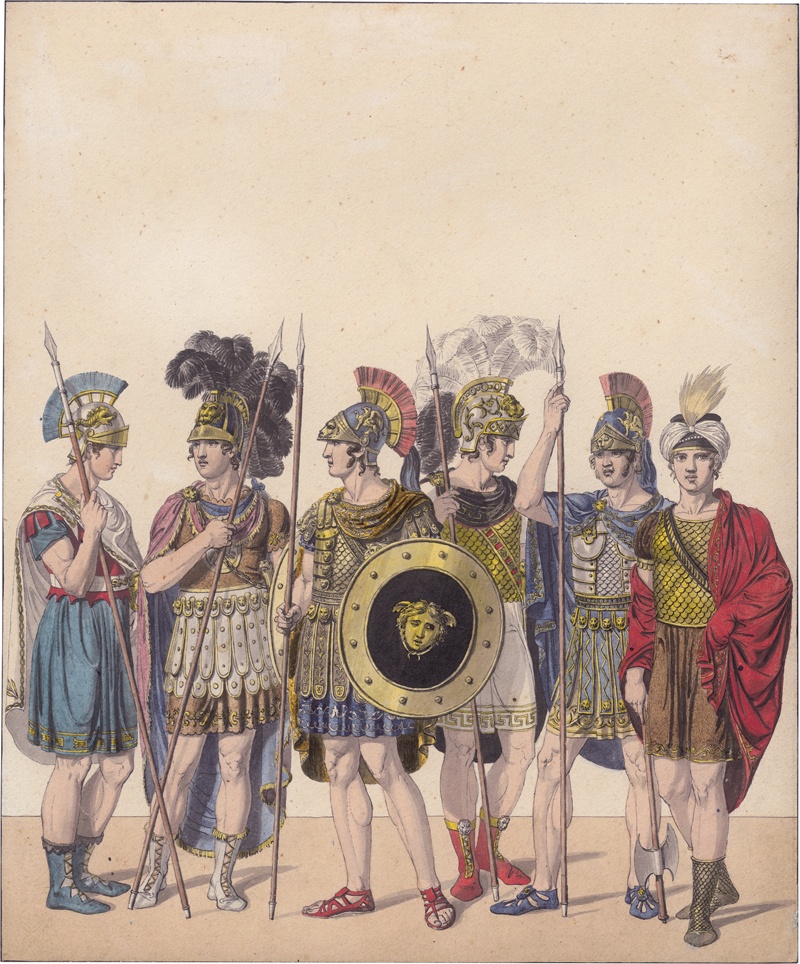 Lot 6621, Auction 126, Dähling, Heinrich Anton, Ein Schiffskapitain, drei Macedonische Feldherren, ein Herold und der Anführer der Meder