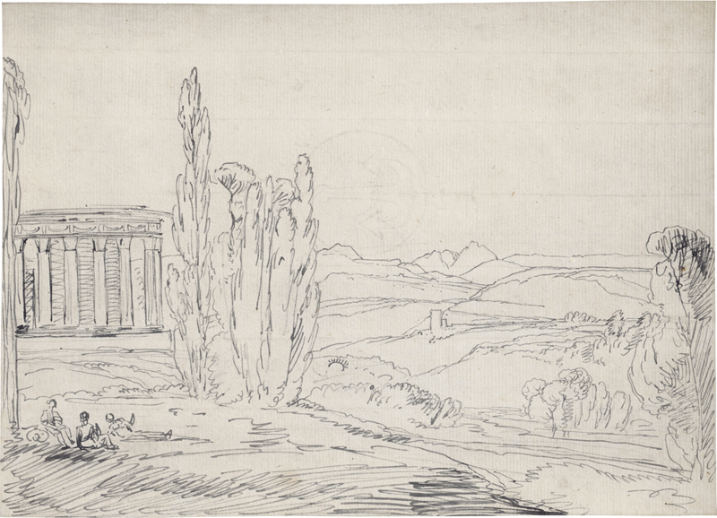 Lot 6669, Auction 126, Kobell, Ferdinand, Klassische Landschaft mit Rundtempel