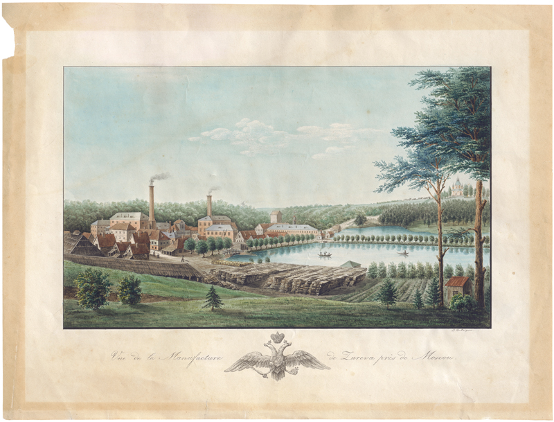 Lot 6696, Auction 126, Du Pasquier, Louis, Vue de la manufacture de Zareva près de Moscou