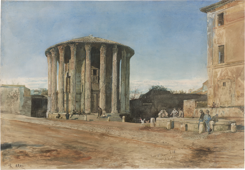 Lot 6701, Auction 126, Alt, Rudolf von, Der Tempel der Vesta auf dem Forum Boarium in Rom