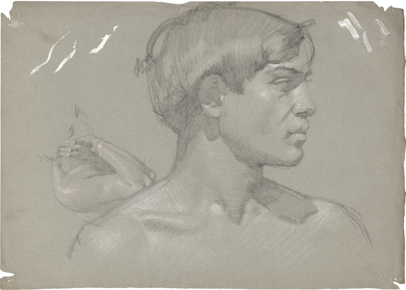 Lot 6740, Auction 126, Rothaug, Alexander, Bildnis eines Jünglings im Profil