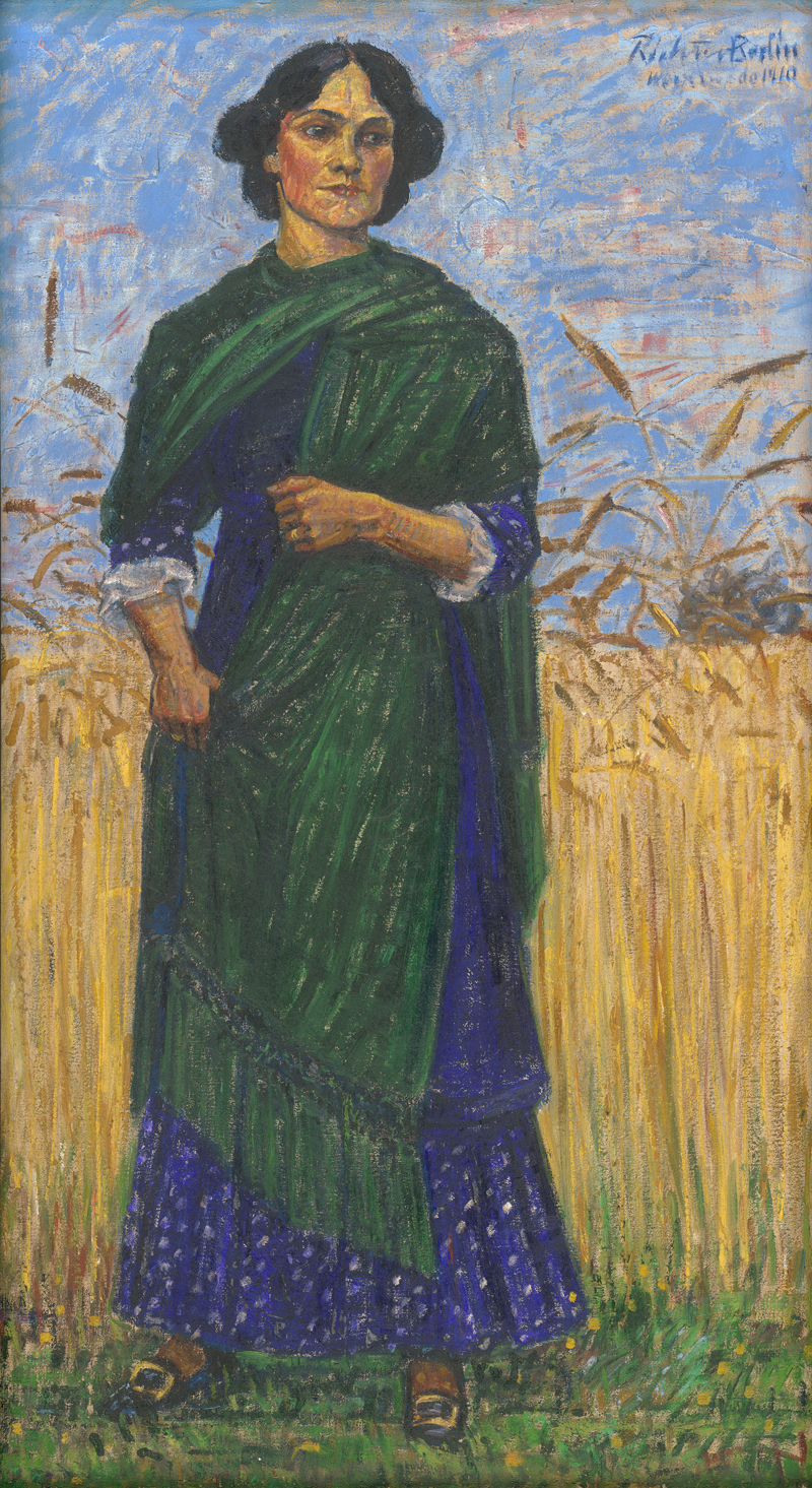 Lot 7008, Auction  126, Richter-Berlin, Heinrich, Frau am Kornfeld