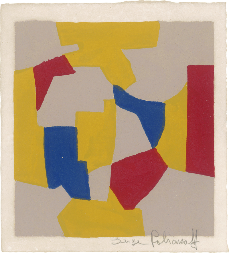Lot 7146, Auction 126, Poliakoff, Serge, Composition grise, jaune, rouge et bleue